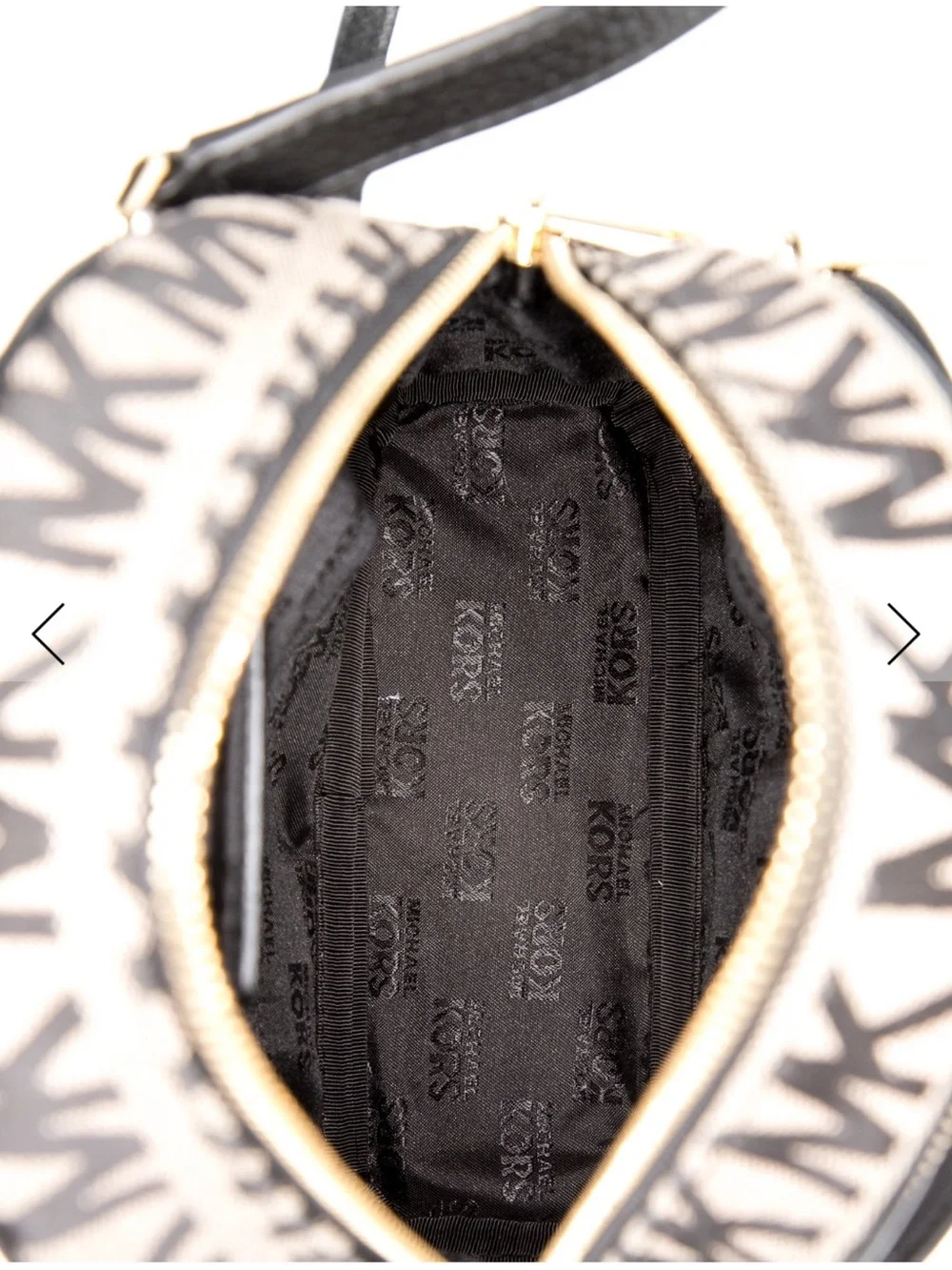 Michael Kors Logo Mini Backpack in Brown and Black with Gold Hardware - Picture 5 of 6